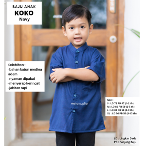 BAJU LEBARAN KOKO ANAK BAHAN KATUN