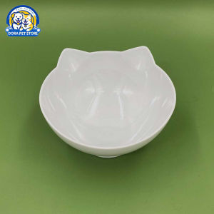 New 15 degree inclined elevated cat bowl dog bowl pet double bowl cervical protection cat tableware pet supplies