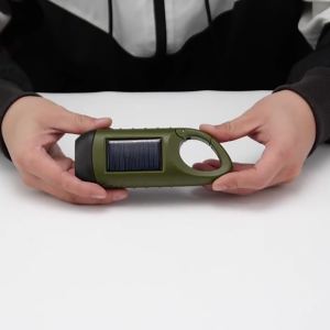 Portable Hand Crank Dynamo Solar Powered Lantern Rechargeable Flashlight Led Multi-function Light Camping Lights Torch Outdoor Strip Waterproof Lighting Emergency Bar