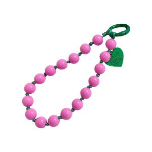 Korean Cute Love Heart Beadeds Colorful Phone Bracelets for Phone Anti-Lost Chain Lanyard Hanging Cord Sweet Gift