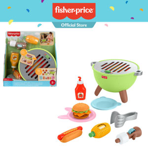 Fisher-Price Friendship Forest Activity Grill Pretend Food Play Set For Toddlers & Kids 14 Pieces