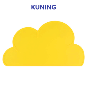 Miloku Alas Tatakan Piring Silikon Motif Awan Mangkuk Gelas Table Mat Pad Taplak Meja Makan Anak Tahan Panas Anti Air Elastis