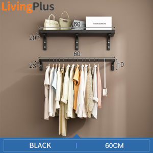 Rak Baju Clothes Bar Wall Hanging Rack Clothes Rack With Storage Rack Penyangkut Baju Dinding Sangkut Baju Besi Rak Baju Dinding