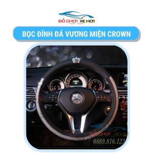 Bọc Vô Lăng CROWN Đính Đá Vương Miện  Trang Trí Xe Hơi - Bọc Vô Lăng  FULL Đá Cao Cấp