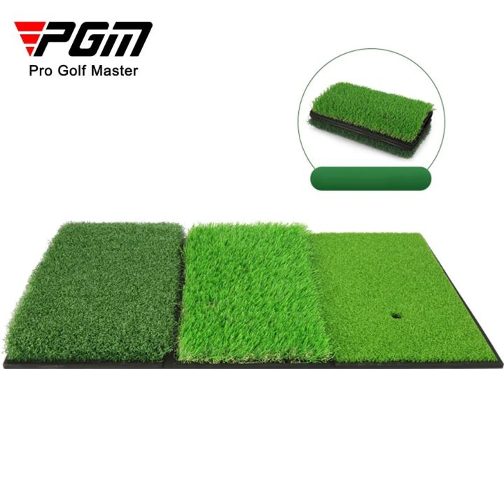 PGM Golf Hitting Mat 3 Grasses with Rubber Tee Hole Golf Training Aids ...