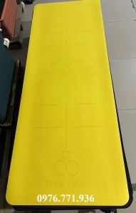 Thảm Tập Yoga Định Tuyến 5mm Cao Su Tự Nhiên Cao Cấp Chống Trơn Trượt Tặng Kèm Túi Đựng Thảm