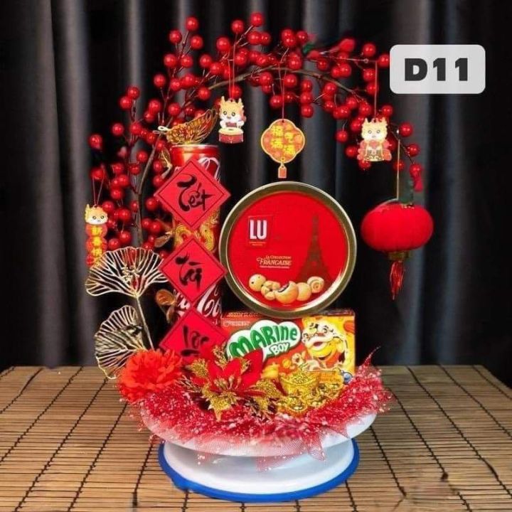 Set 81p SET THÁP ĐÀO ĐÔNG - TRANG TRÍ THÁP BÁNH NƯỚC - TẾT XUÂN | Lazada.vn