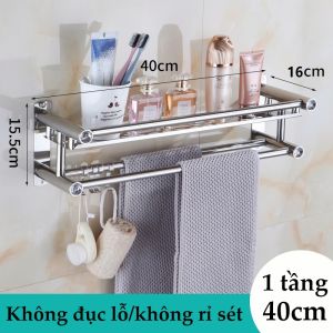 MIKI Giá treo khăn nhà tắm Inox 304 1/2/3 tầng Giá Treo Đồ Nhà Tắm Nhà Gắn Tường không cần khoan tiện dụng
