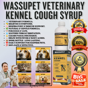 Best Seller VETERINARY COUGH SYRUP FOR DOGS & CATS (100ML) | Immune Support & Respiratory Relief for Dry/Wet Cough Asthma Sneezing | Natural Formula 6-in-1 Relief Syrup for Runny Nose Throat Irritation & Fever | Pet Cough Relief for All Breeds & Ages