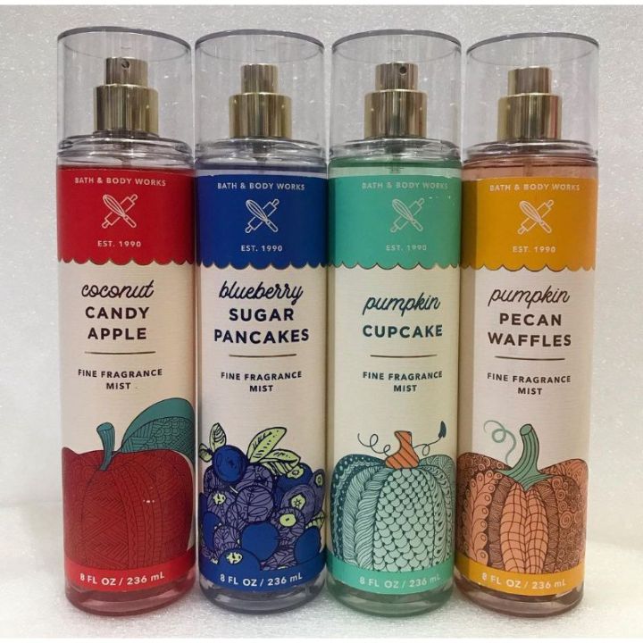 Bath Body Works Pumpkin Pecan Waffles Pumpkin Cupcake Blueberry Sugar  -Body Mist 236ml Lazada PH