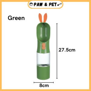 Pet Bottle Feeder Bowl Portable Water Food Bottle Pets Outdoor Travel Drinking Water Dispenser Bottle