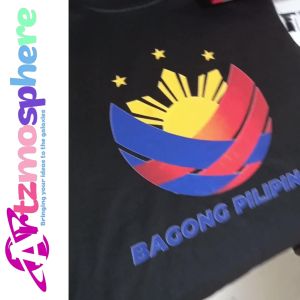 BAGONG PILIPINAS High Quality Black and White Cotton Shirts .c