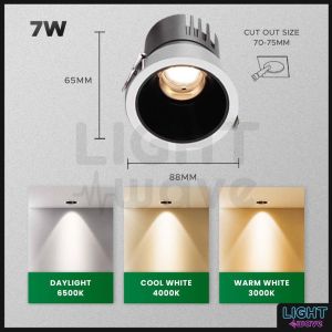 [ANTI GLARE] 7W 10W 18W COB RECESSED CEILING SPOTLIGHT LED EYEBALL LIGHT