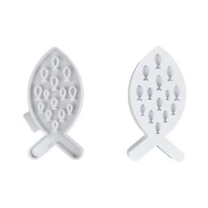 Rỗng hình dạng cá đứng silicon khuôn mẫu cho tealight chủ thạch cao trang trí nhựa Epoxy khuôn silicon