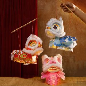 OKDEALS01 Year of The Horse Lion Dance Lantern Handmade Chinese Style DIY Material Package Hanfu Accessories Traditional New Year Lantern Chinese New Year