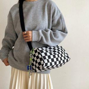 ZGEN21 Checkered Western Style Female Bag Korean Version Versatile One-Shoulder