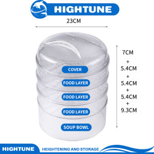 HIGHTUNE transparent insulation vegetable cover plastic multi-layer dustproof household food cover summer leftovers fly-proof and fresh-keeping kitchen vegetable cover