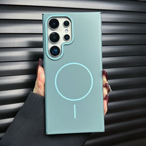 Luxury Slim Matte for Magnetic Case for Samsung Galaxy S25 S15 S24 S23 Ultra S22 Plus Solid Color Shockproof PC Phone Cover