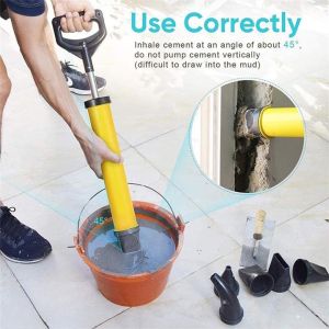 Súng bơm vữa bơm xi măng vá tường tặng kèm 4 đầu vòi dụng cụ xây dựng