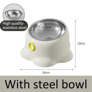 AIMAYAPET Tilted Pet Food Bowl Pet Cat Water Food Feeder Indoor Outdoor Pet Bowl Holder With Prevent Tipping Stable Base