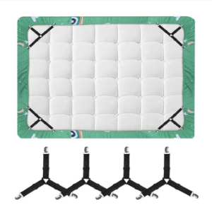 Bộ 4 kẹp ga giường drapchống xê dịchdây buộc giá đở tiện ích cho ga giườngdây đàn hồi điều chỉnh