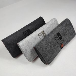 CWC Interiors Portable Case Felt Pouch Carrying Case Protective Storage Bag for Nintendo Switch/OLED