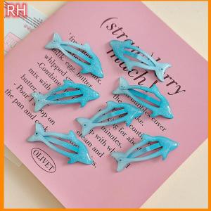 🔥🔥🔥ranghe กิ๊บติดผมรูปการ์ตูนปลาโลมา BB น่ารัก4ชิ้นสำหรับผู้หญิงกิ๊บติดผมหน้าม้าอเนกประสงค์คลิปหนีบผมแฟชั่นด้านข้างสำหรับเป็นของขวัญ