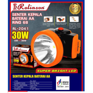 Rolinson Senter Kepala Profesional 30W Rechargeable Ring 46 Rolinson RL 2042 - SS