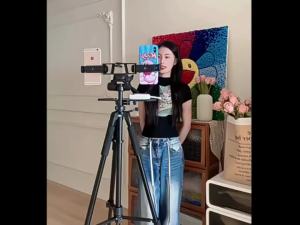 170cm Camera Tripod Mobile Phone Holder Ring Light Gimbal Rotating 360° Floor Stand Stabilizer