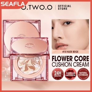 SeaFlaker | O.TWO.O FLOWER CORE CUSHION Full Coverage 24H Long-Lasting Matte Compact Foundation Cream Natural Flawless Face Face Concealer Oil Control Easy To Wear Match Makeup