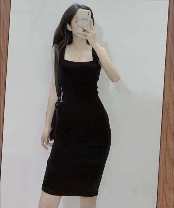 Đầm 2 Dây Đen Chất Umi 🦋 Váy Hai Dây Dáng Lỡ 🦋 - Đầm, váy nữ |  ThờiTrangNữ.vn