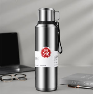 Bình giữ nhiệt inox 316 giữ nhiệt 24h SY820 dung tích 1000ml 1500ml có giỏ lọc trà kín và nắp cốc