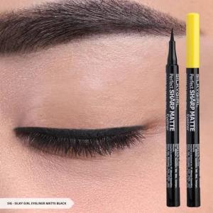 Silkygirl Perfect Sharp Matte Eyeliner Matte Black Waterproof 1.2ml - Silky Girl Eyeliner Waterproof Pencil Kosmetik Hitam
