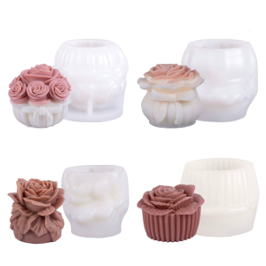 3D Flower Molds Rose Casting Molds Silicone Mould Plasters Molds Epoxy Resin Molds for Home Decoration