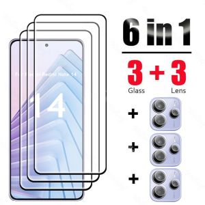 6 In 1 For Xiaomi Redmi Note 14 Glass Tempered Glass Redmi Note 14 5G Glass Screen Protector Camera Redmi Note 14 Tempered Film h260729
