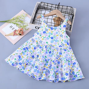 Summer Short Sleeved Dress Cute Floral Dress For Kids Girls