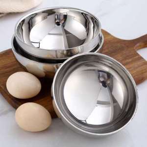 ชามสแตนเลส หนาสองชั้น ถ้วยสไตล์เกาหลี ชามบะหมี่ ชามก๋วยเตี๋ยว ขนาด 11.5/14/16/18/20ซม.