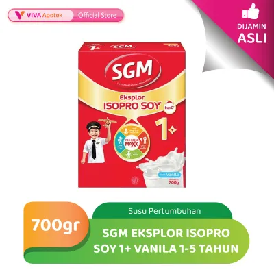 SGM Eksplor Isopro Soy 1+ Vanila Susu Pertumbuhan Usia 1-5 Tahun​​ (700 Gram)