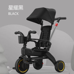 Childrens Tricycle Portable Foldable Baby Walking Tool Trolley Internet Celebrity Portable Multifunctional Baby Stroller