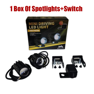 Free 3-way Switch A Pair Mini Motorcycle Driving Light LED Waterproof White Yellow Double Universal 20W*2 motor light MDL driving  lights