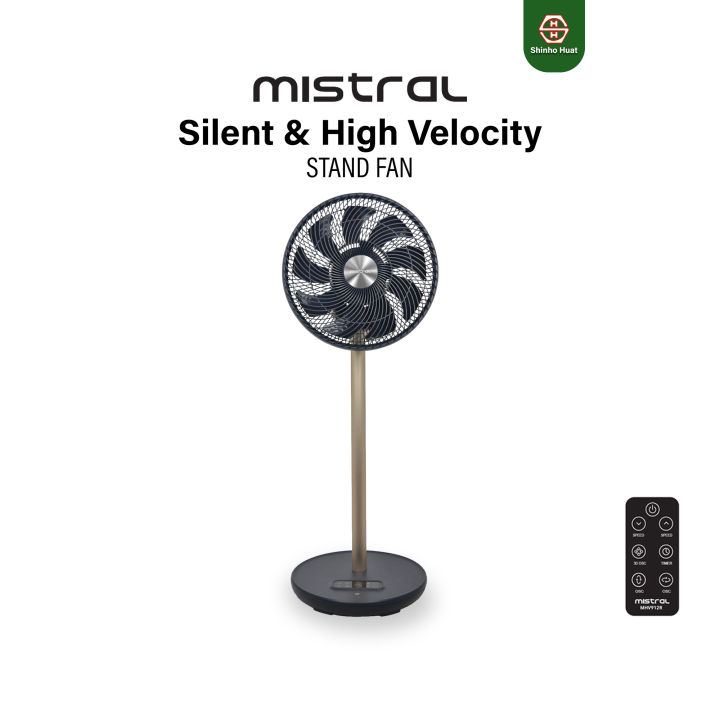 Mistral MHV912R Silent Stand Fan DC Motor High Velocity Stand Fan With