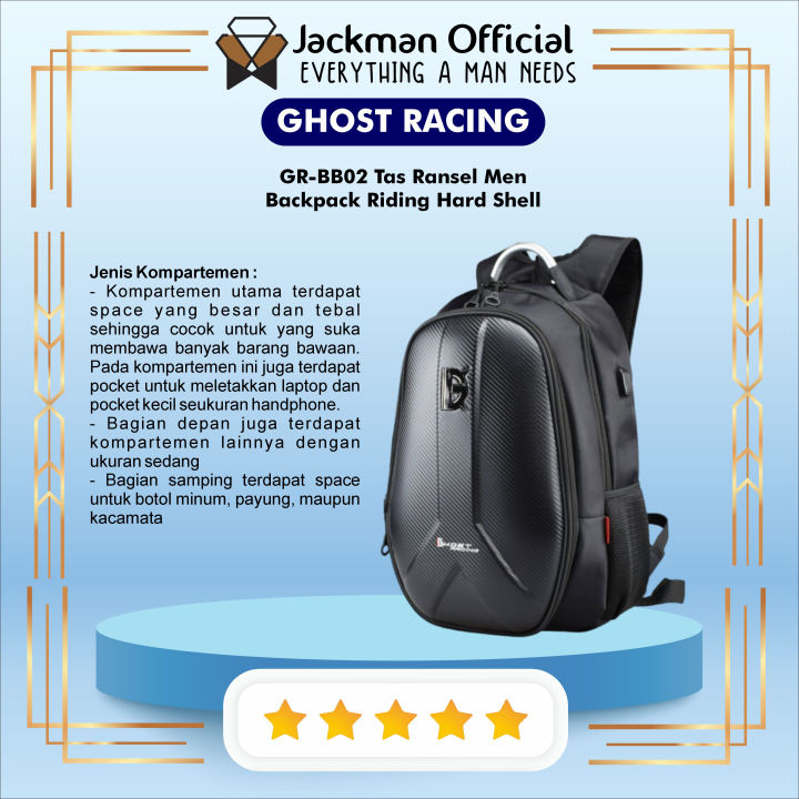 GHOST RACING GR-BB02 Tas Ransel Men Backpack Riding Hard Shell