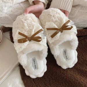 In-stock cotton slippers for women home use autumn and winter indoor warm house shoes couple slippers mens winter home shoes