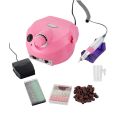 Electric Nail Drill File Professional E-File 30000RPM Tools for Acrylics Nails Natural Nails with Foot Pedal Ideal for Hands and Feet at Home use Nail Salon (White). 