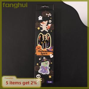fanghui ดินสอธีมฮาโลวีน12ชิ้น เซ็ตสำหรับเด็กวันเกิดปาร์ตี้ฮาโลวีนของขวัญการ์ตูนฟักทองผีดินสอสำหรับรางวัลโรงเรียน