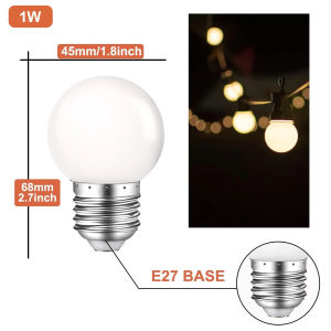 6 Packs E27 Led Bulb 1w 2w 3w Filament Edison Small Screw Ses Sbc Ac220v PC Milky Plastic Warm-white Bedroom Livingroom Lighting
