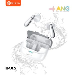 MIXIO X36 ANC ENC Smart 6 Mics Hybrid AI Dual Wireless Earbuds Clear Calls Powerful Bass Earphone Bluetooth Smart Active Noise Cancellation V5.4 Hi-Res audio