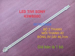 BỘ LED VIỀN TIVI SONY 43W750C 43W800C MỚI 100% BỘ 2 THANH TRÁI PHẢI MỖI THANH 42 BÓNG 3V DÀI 467cm