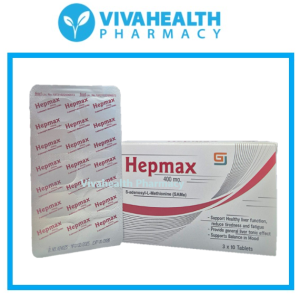 Hepmax 400mg Tablet ( SAMe) - Support Liver Function 30s