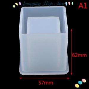 【Jumpping】 ซิลิโคนแม่พิมพ์ปากกาภาชนะสี่เหลี่ยมกลมผู้ถือหุ้นอีพ็อกซี่เรซิ่นแม่พิมพ์